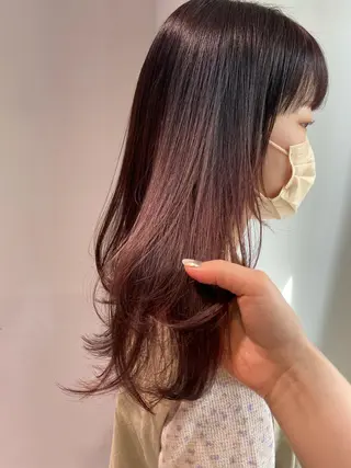 セミロング GO TODAY SHAiRE SALON 原宿Stella店所属・𓍯柔らかhair 𓍯 yukinoのヘアスタイル