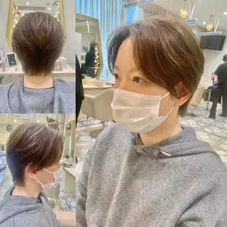 ショート カラー パーマ ヘアアレンジ メンズ キッズ ネイル マツエク・マツパ アイブロウ 《褒められる》 透明感カラー/小嶋のヘアスタイル