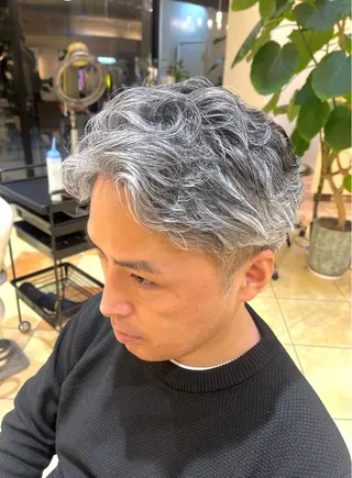 ショート パーマ メンズ メンズパーマ特化 外山　健太のヘアスタイル