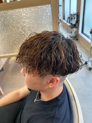 パーマ メンズ 癖毛￤ボブ￤暖色 🍒竹下 茜🍒のヘアスタイル