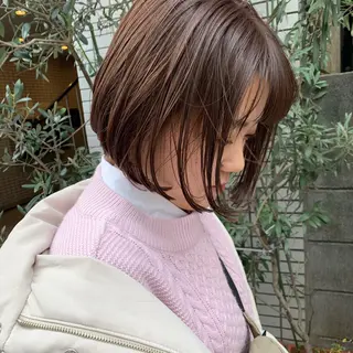 ミディアム カラー ヘアアレンジ 🫧透明感カラー/ ボブ/小笠原🪽のヘアスタイル