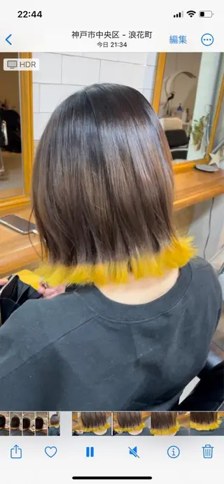 ミディアム メリケンビューティーパーラー所属・CHIHIRO メリケンビューティーのヘアスタイル