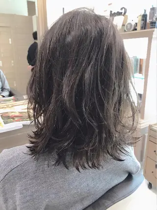 ミディアム 新宿 木下拓哉のヘアスタイル