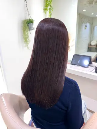 ロング 安井 昴 💫ブリーチ縮毛矯正のヘアスタイル