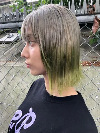 ミディアム 当日予約◎/艶カラー /縮毛矯正/雨森大晃のヘアスタイル