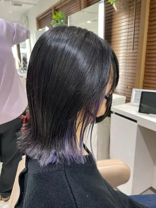 ミディアム カラー 清藤 綾のヘアスタイル