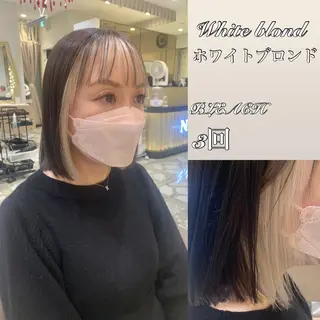 ミディアム カラー パーマ ヘアアレンジ メンズ キッズ ネイル マツエク・マツパ アイブロウ 《褒められる》 透明感カラー/小嶋のヘアスタイル