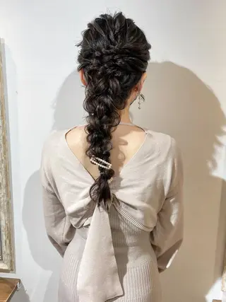 ロング ヘアアレンジ ヘアアレンジ にいた　かづしげのヘアスタイル