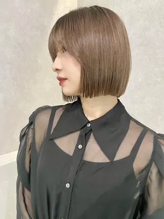ショート カラー 🍀ボブ・ショート 透明感カラー🍀萌のヘアスタイル