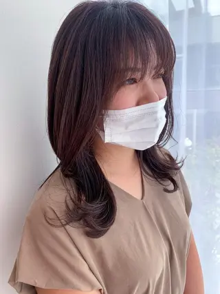 セミロング カラー モリシュンスケ /レイヤー/髪質改善のヘアスタイル