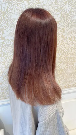 セミロング カラー 暖色系カラー🍊 オオネヨシナリのヘアスタイル