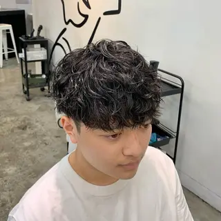 ショート パーマ メンズ メンズ特化美容師/ 藤戸 椋のヘアスタイル