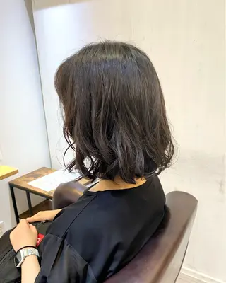 ミディアム パーマ 柴田 大輔のヘアスタイル