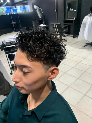 ショート メンズ メンズパーマ/難波/ 心斎橋　室園亮佑のヘアスタイル