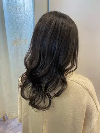 セミロング カラー On所属・顔まわりカット🌟 くびれヘア/寺門遥輝のヘアスタイル