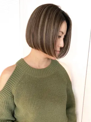 ミディアム カラー ハイライトNo.1☆ ゆうのヘアスタイル