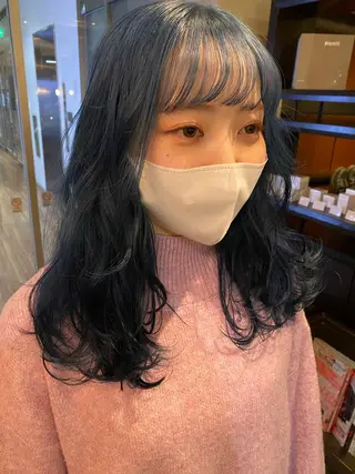セミロング カラー 高橋 舟太郎のヘアスタイル