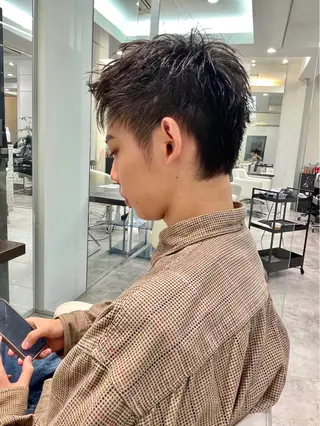 ショート メンズ 艶カラー/レイヤー カット✂️近澤瑠以のヘアスタイル