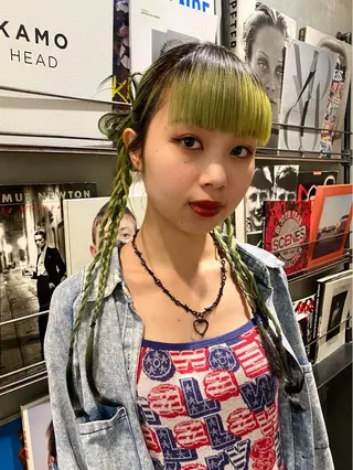 ロング ヘアアレンジ デザインカラー❤︎ イシイレイのヘアスタイル