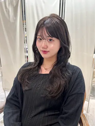 セミロング 韓国girly hikariのヘアスタイル
