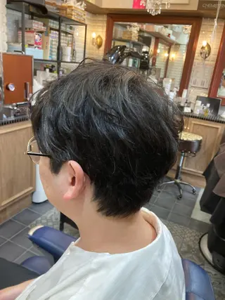 ショート メンズ ルピナス中田店長 山口大地のヘアスタイル