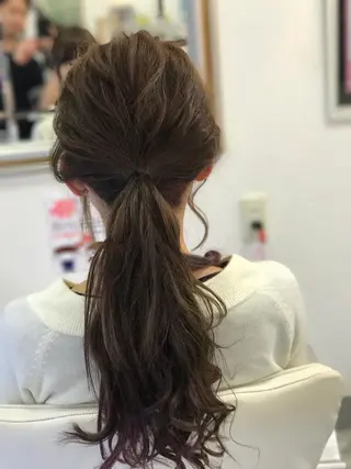 ロング カラー ヘアアレンジ 山内 聡史のヘアスタイル