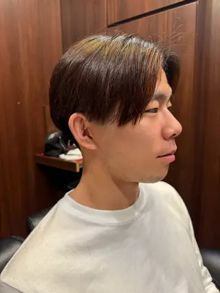 セミロング メンズ 末盛 康生のヘアスタイル