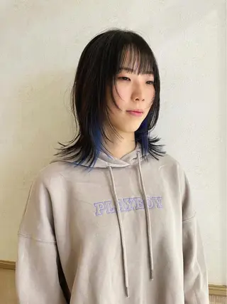 セミロング カラー haru/レイヤー/ ウルフのヘアスタイル