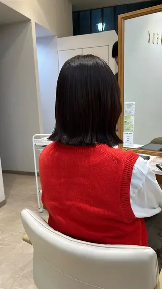 ミディアム カラー 梅木 和也のヘアスタイル