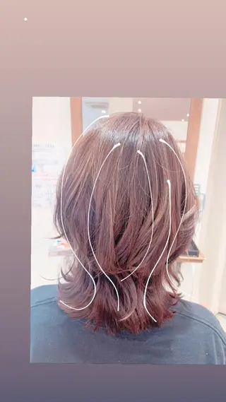 ミディアム カラー ANCHOR所属・美髪になりませんか？ ，，mikuのヘアスタイル