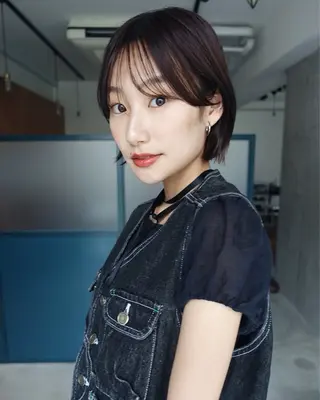 ショート カラー 暖色カラー 🌼クニトウメイのヘアスタイル