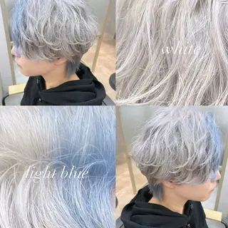 ミディアム カラー メンズ EMANON新宿南口所属・🦄中性ウルフ ☁️Shiori🦄のヘアスタイル