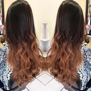 ロング カラー シールエクステ⭐️ オオミタクヤのヘアスタイル