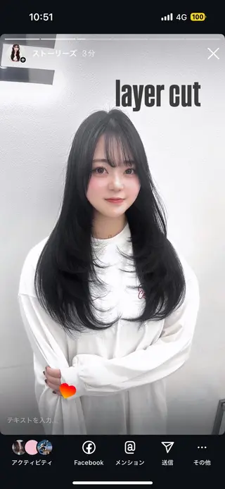 セミロング カラー 🎀愛されgirly ヘア🫧Ayakaのヘアスタイル