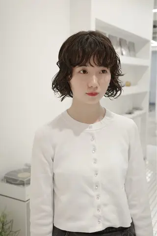 ショート パーマ 🌱ぱつっと/ボブ 🌱のヘアスタイル