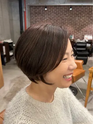 ショート カラー 山野愛子美容室銀座店所属・🌼髪質改善/透明感 艶髪タケドミのヘアスタイル