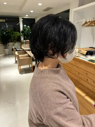 パーマ 🎀調布仙川透明感オ リーブカラー干莉🎀のヘアスタイル
