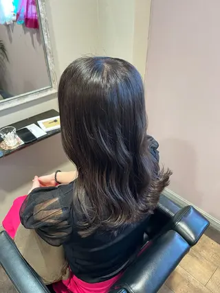 セミロング カラー 顔まわり/オフィス カラー/青栁優🔆のヘアスタイル