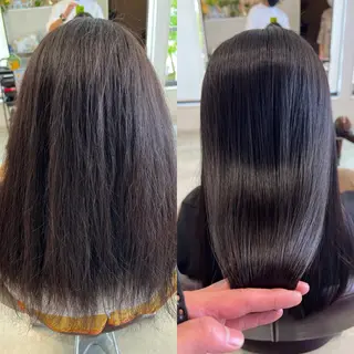 ロング Aile所属・酸性ストレート／カラ ー/山下高明のヘアスタイル