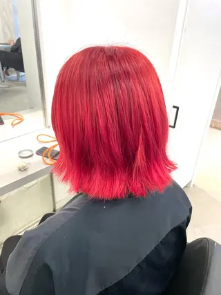 ショート カラー パーマ&ブリーチ /飯牟田/GEAR.のヘアスタイル