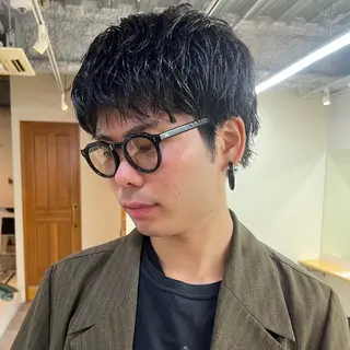 ショート メンズ SHUNメンズパーマ スパイキーショートのヘアスタイル