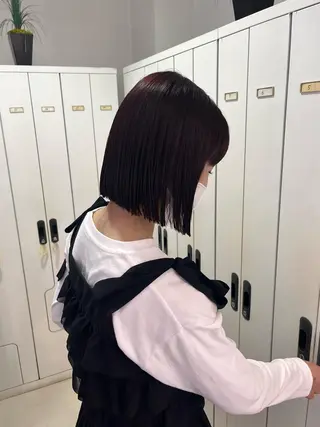 ショート ぷつっとボブ/ちゅる ピンク/mika☆のヘアスタイル