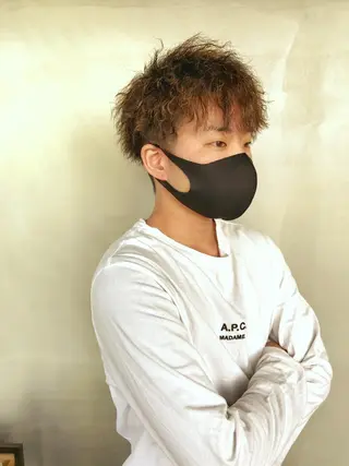 ショート パーマ メンズ Replica上大岡店所属・藤本正幸 /ショートボブのヘアスタイル
