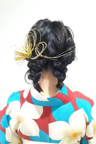 セミロング ヘアアレンジ Hair&Make Delight*のヘアスタイル