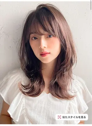 セミロング カラー ✂️恵比寿✂️ 杉田尋斗のヘアスタイル