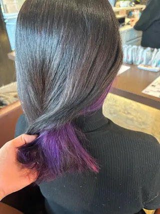 ミディアム カラー 衣畑 綾香のヘアスタイル