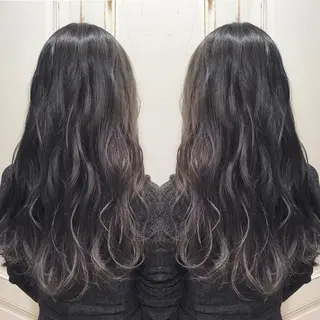 ロング カラー 難波 茜のヘアスタイル