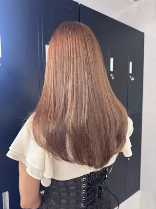 ロング カラー 顔周りレイヤー/透明 感カラー/こころ🦮のヘアスタイル