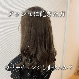 セミロング カラー 中本 達也のヘアスタイル