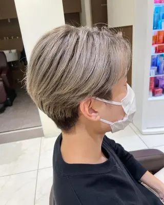 ショート カラー メンズ ✨武内凌太✨ 複雑履歴/ムラ修正のヘアスタイル